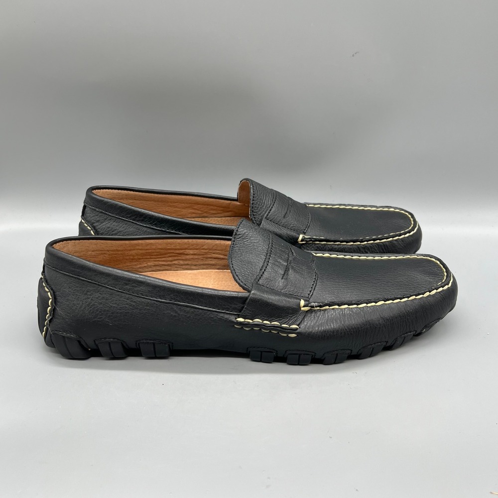 Polo Ralph Lauren Shoes Mens 10.5 Black Leather Arkley Driving Penny Loafers